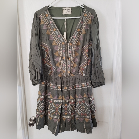 Savanna Jane V Neck Dress - Picture 1 of 2